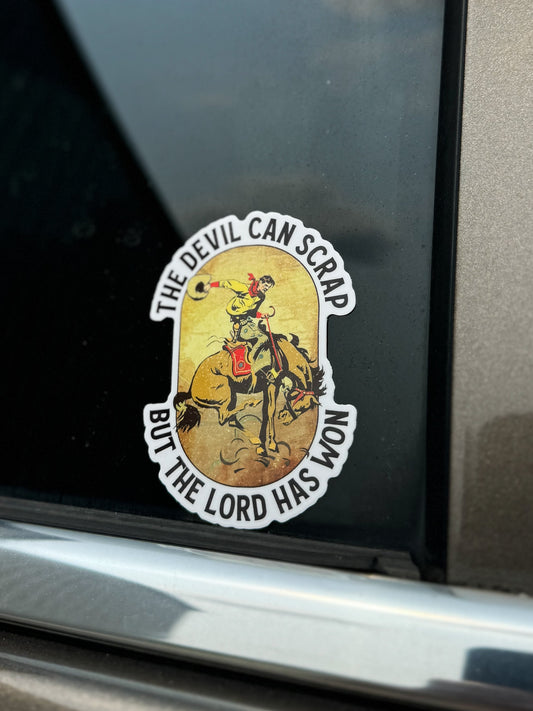 The Devil Can Scrap Sticker