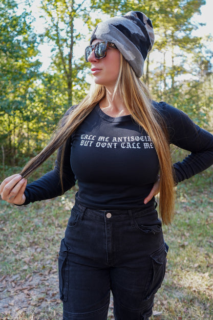 Call Me Antisocial - Women's Long Sleeve