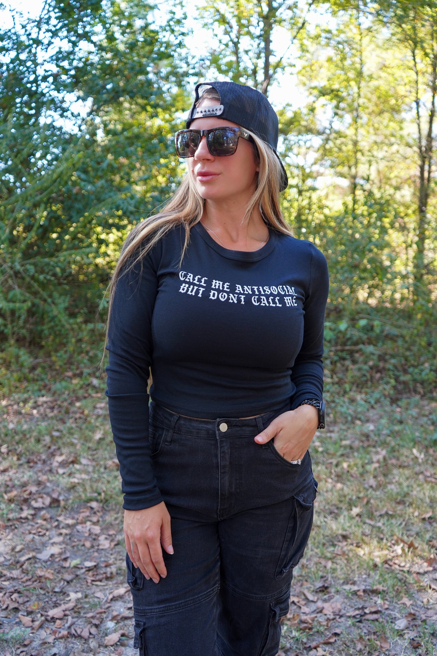 Call Me Antisocial - Women's Long Sleeve