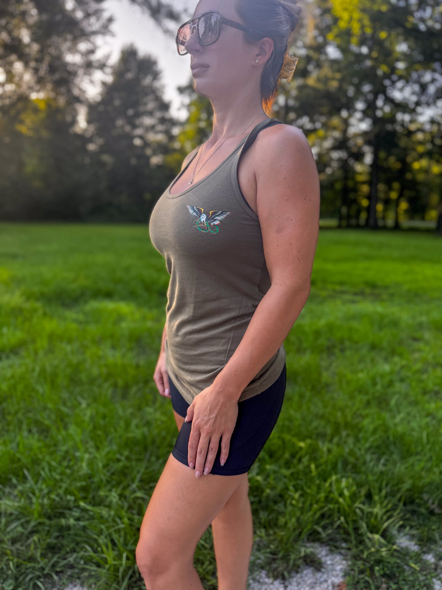 Weapon Formed Women's Tank - Military Green