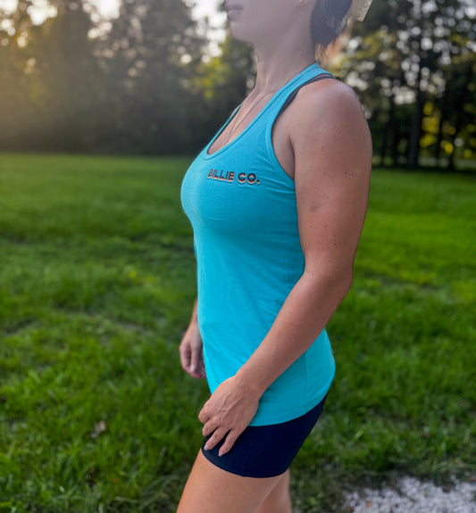 Retro Logo Women's Tank - Tahiti Blue