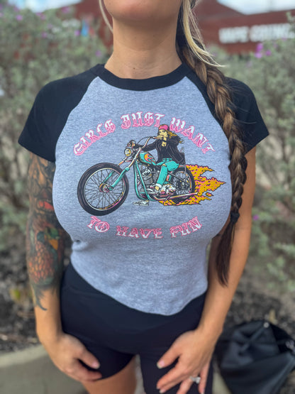 Girls Just Want To Have Fun - Women's Crop